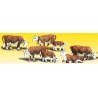 Scenic Accents(R) Animal Figurines -- Hereford Cows pkg(11), N, Woodland Scenics 2144
