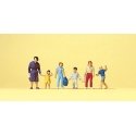Pedestrians -- Walking Women w/Children pkg(6), HO, Preiser Kg 14041