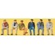 Working People -- Seated Workers pkg(6), HO, Preiser Kg 14084
