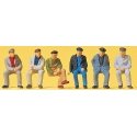 Working People -- Seated Workers pkg(6), HO, Preiser Kg 14084