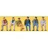Working People -- Seated Workers pkg(6), HO, Preiser Kg 14084