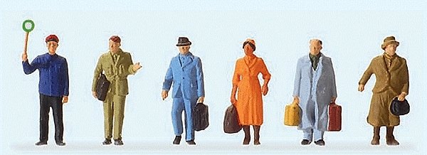 Passengers -- At The Platform, HO, Preiser Kg 14049