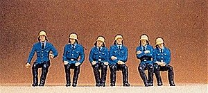 Firemen -- Seated, HO, Preiser Kg 14207