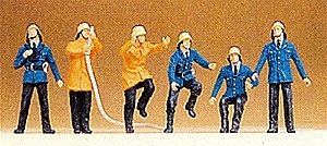 Firemen -- Set 1 pkg(6), HO, Preiser Kg 14200