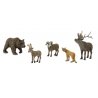 North American Wildlife Figures - Scene-A-Rama(R) -- pkg(5), All Scales, Woodland Scenics 4449