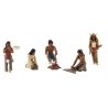 Native Americans Figures - Scene-A-Rama(R) -- pkg(5), All Scales, Woodland Scenics 4443