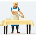 Individual Figure -- Housewife Serving Dinner at the Table, HO, Preiser Kg 28130