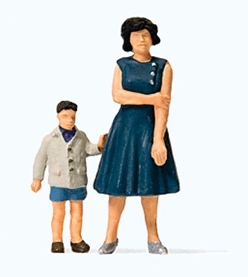 Mother & Son -- Standing, HO, Preiser Kg 28169
