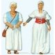 Market Women in Medieval Dress -- pkg(2), HO, Preiser Kg 28224