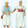 Market Women in Medieval Dress -- pkg(2), HO, Preiser Kg 28224