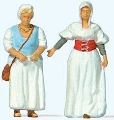 Market Women in Medieval Dress -- pkg(2), HO, Preiser Kg 28224
