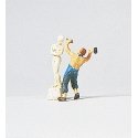 Individual Figure - Working People -- Sculptor With Sculpture, HO, Preiser Kg 29032