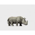 Animal -- Indian Rhinoceros 2, HO, Preiser Kg 29502