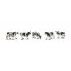 Cows -- Unpainted pkg(5), HO, All Scale Miniatures 870977