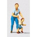 Individual Figure - Pedestrians -- Mother w/Child, HO, Preiser Kg 28023