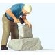 Stone Mason Individual Figure, HO, Preiser Kg 28239