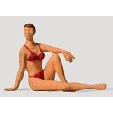 Individual Figures - Recreation & Sports -- Seated Female Swimmer, HO, Preiser Kg 28072