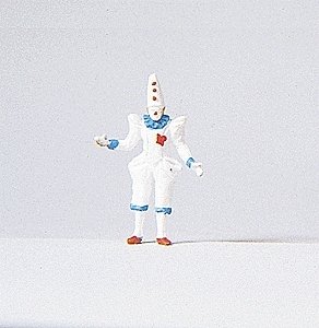 Individual Figure - Circus People -- Clown (White Suit), HO, Preiser Kg 29038