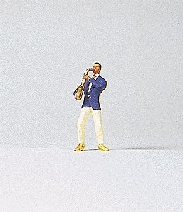 Individual Figure - Working People -- Saxophone Musician, HO, Preiser Kg 29053