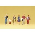 Pedestrians -- Walking Travelers 2 pkg(6), HO, Preiser Kg 10517