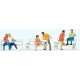 On the Park Bench -- pkg(6), HO, Preiser Kg 10739