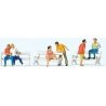 On the Park Bench -- pkg(6), HO, Preiser Kg 10739