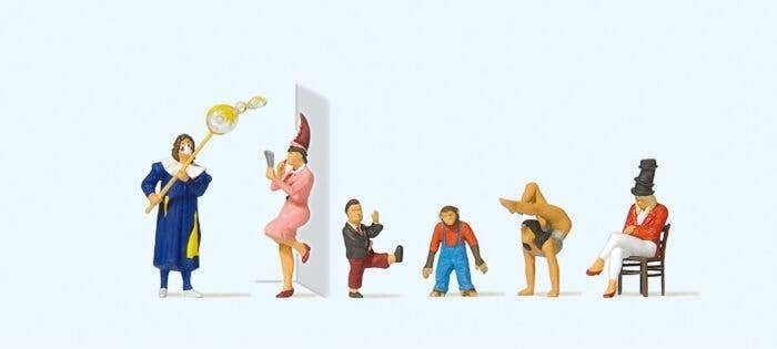 Circus Artists 1 -- pkg(6), HO, Preiser Kg 20265