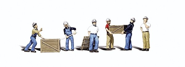 Scenic Accents(R) Figures -- Dock Workers pkg(6), O, Woodland Scenics 2729