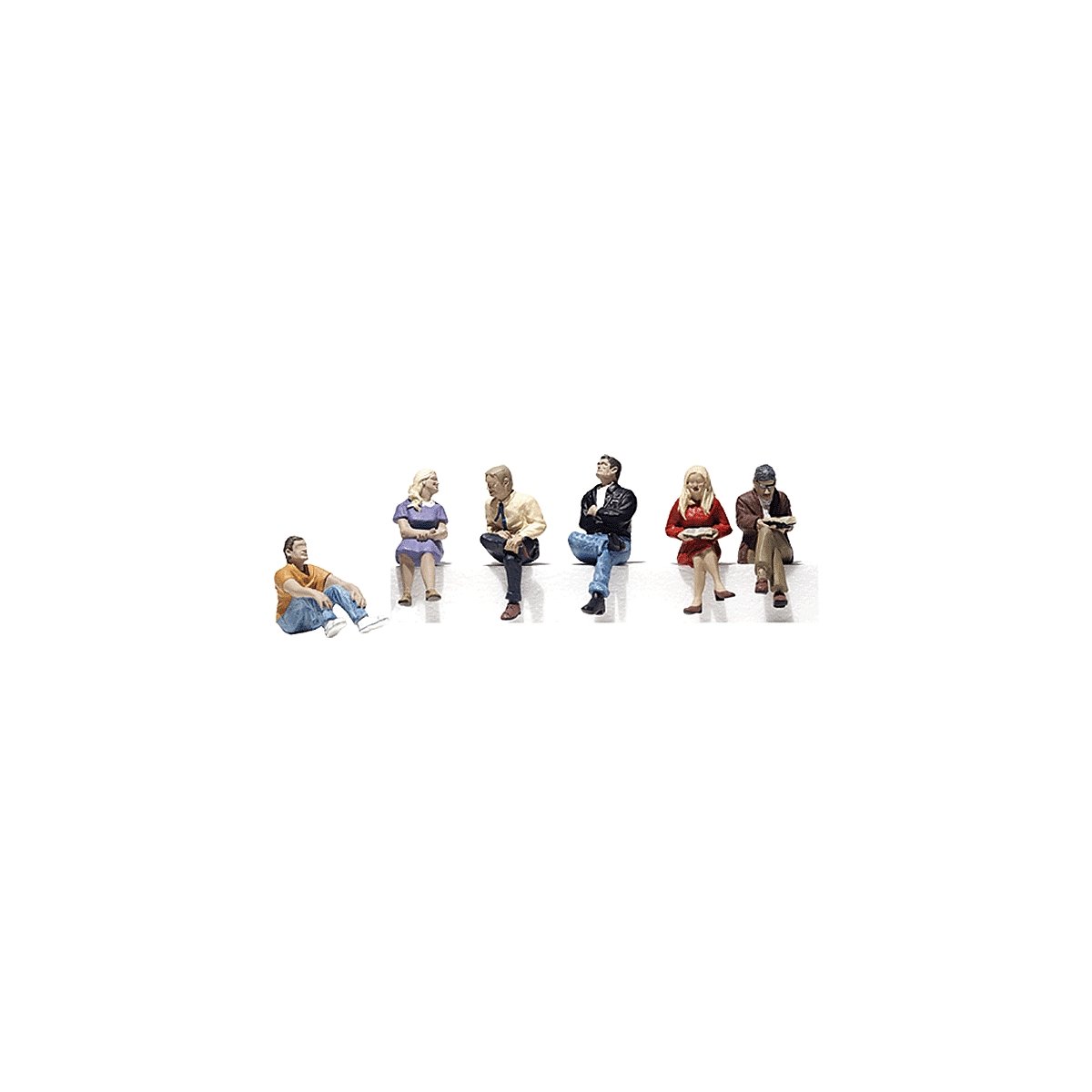Scenic Accents(R) Figures -- People Sitting pkg(6), O, Woodland Scenics 2759