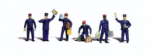 Scenic Accents(R) Figures -- Train Personnel pkg(6), O, Woodland Scenics 2722