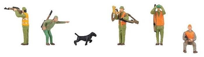 Recreation & Sports -- Hunters with Dog pkg(6), HO, Faller Gmbh 151689