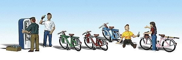 Bicycle Buddies - Scenic Accents(R) -- pkg(4), HO, Woodland Scenics 1904