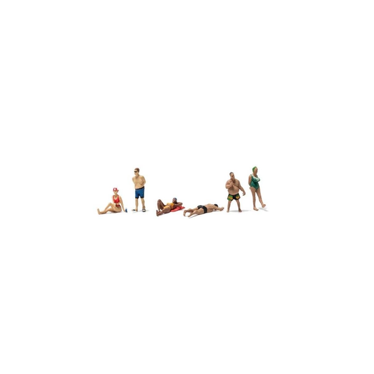 Scenic Accents(R) Figurines -- Beach Goers pkg(4), N, Woodland Scenics 2219