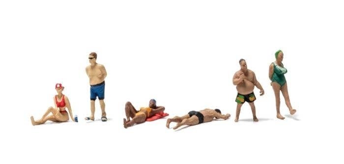 Scenic Accents(R) Figurines -- Beach Goers pkg(4), N, Woodland Scenics 2219