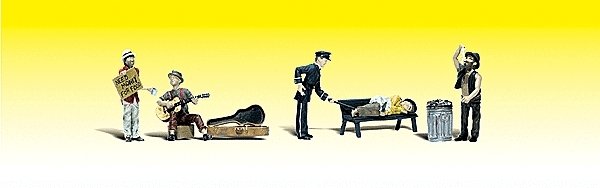 Scenic Accents(R) Figures -- Park Bums pkg(7), N, Woodland Scenics 2196