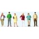 Standing Passers-By -- pkg(6), HO, Preiser Kg 10726