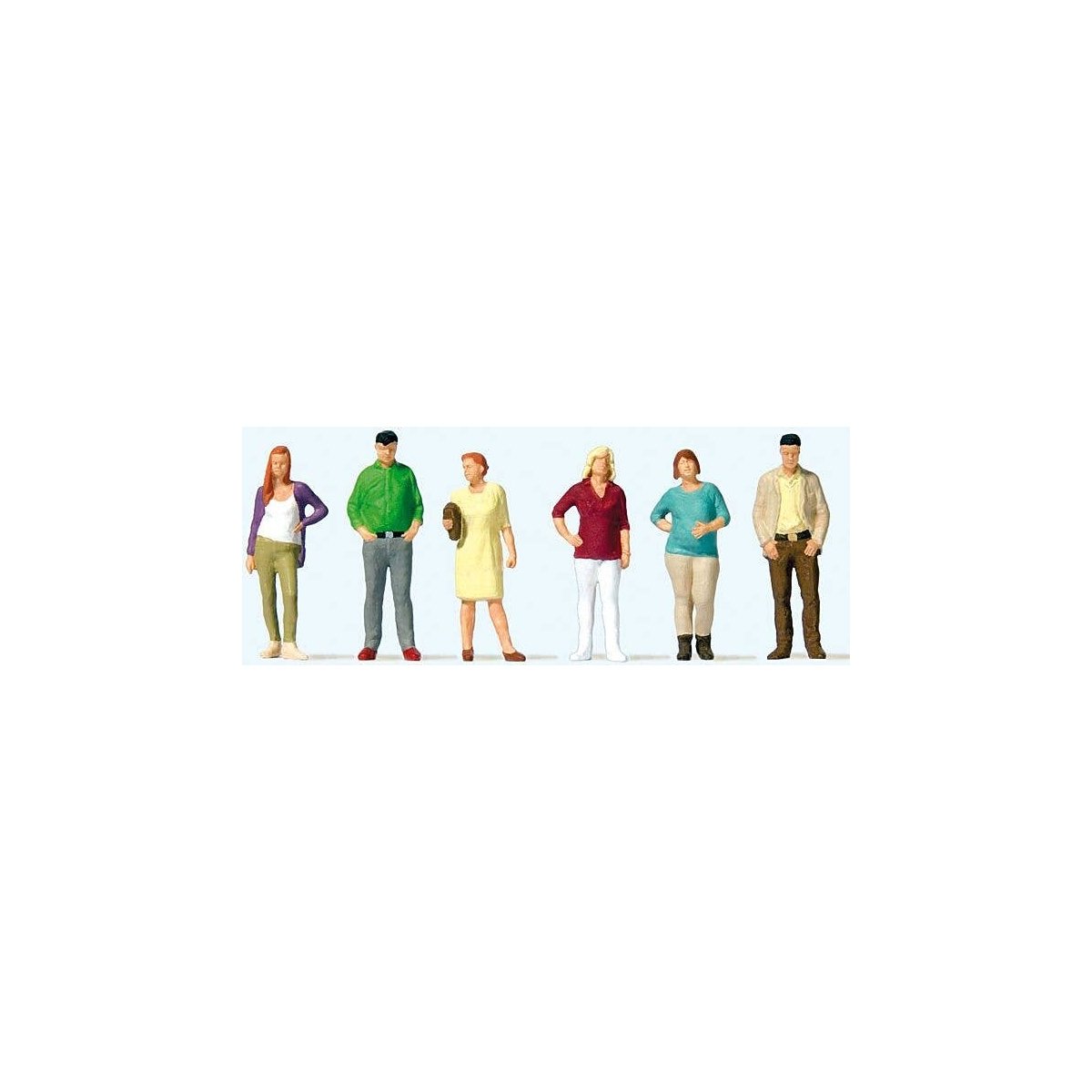 Standing Passers-By -- pkg(6), HO, Preiser Kg 10726