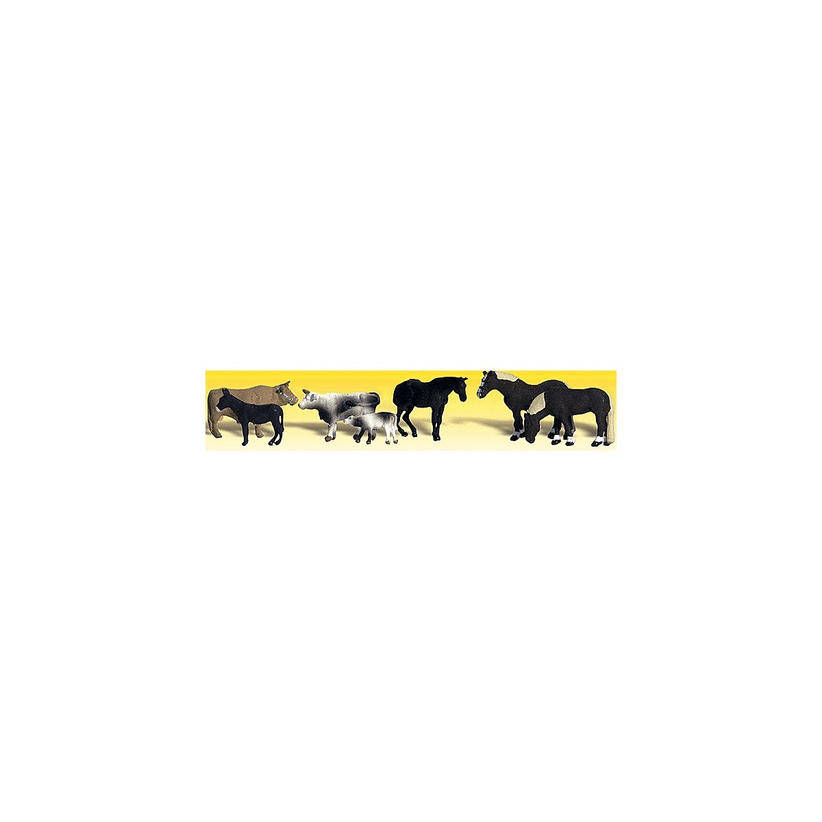 Assorted Farm Animals - Scenic Accents(R) -- pkg(7), N, Woodland Scenics 2142