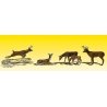 Scenic Accents(R) Animal Figures -- White-Tail Deer pkg(6), N, Woodland Scenics 2185