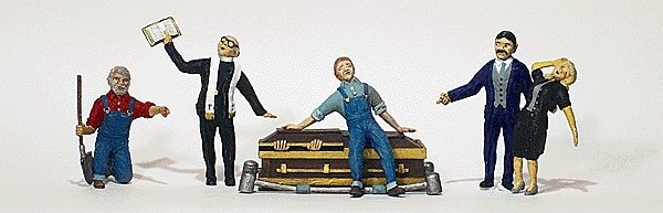 Scenic Accents(R) -- Graveside Service pkg(6), HO, Woodland Scenics 1868