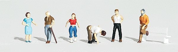 Scenic Accents(R) Figures -- Ordinary People pkg(6), HO, Woodland Scenics 1824