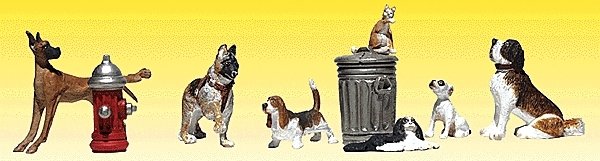 Dogs & Cats - Scenic Accents(R) -- pkg(12), N, Woodland Scenics 2140