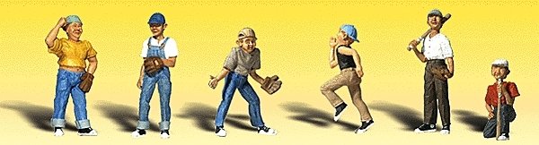 Baseball Players II - Scenic Accents(R) -- pkg(6), N, Woodland Scenics 2146