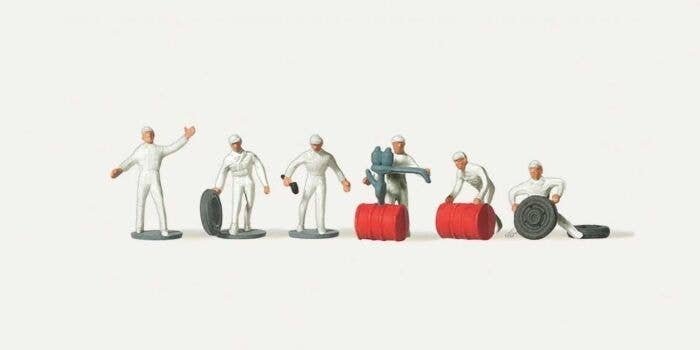 Road Race Track Pit Stop Mechanics -- pkg(6), N, Merten 272331