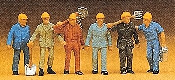 Railroad Personnel -- Track Workers, HO, Preiser Kg 14033