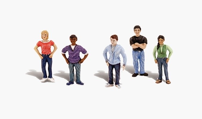 Young Adults - Scene-A-Rama(R) -- pkg(5), All Scales, Woodland Scenics 4451