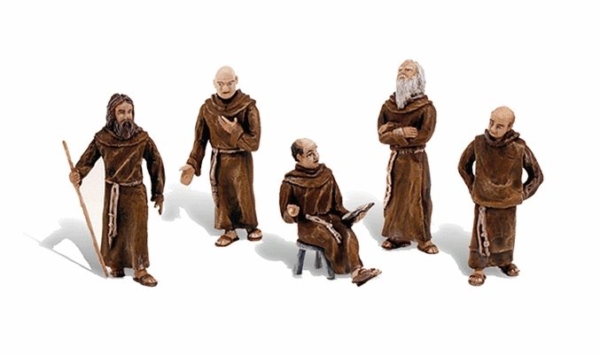 Scene-A-Rama(R) -- Friars & Monks pkg(5), All Scales, Woodland Scenics 4453