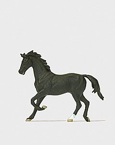 Animal -- Black Horse, HO, Preiser Kg 29525