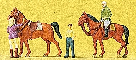 Sports & Recreation -- At The Riding School 2, N, Preiser Kg 79186