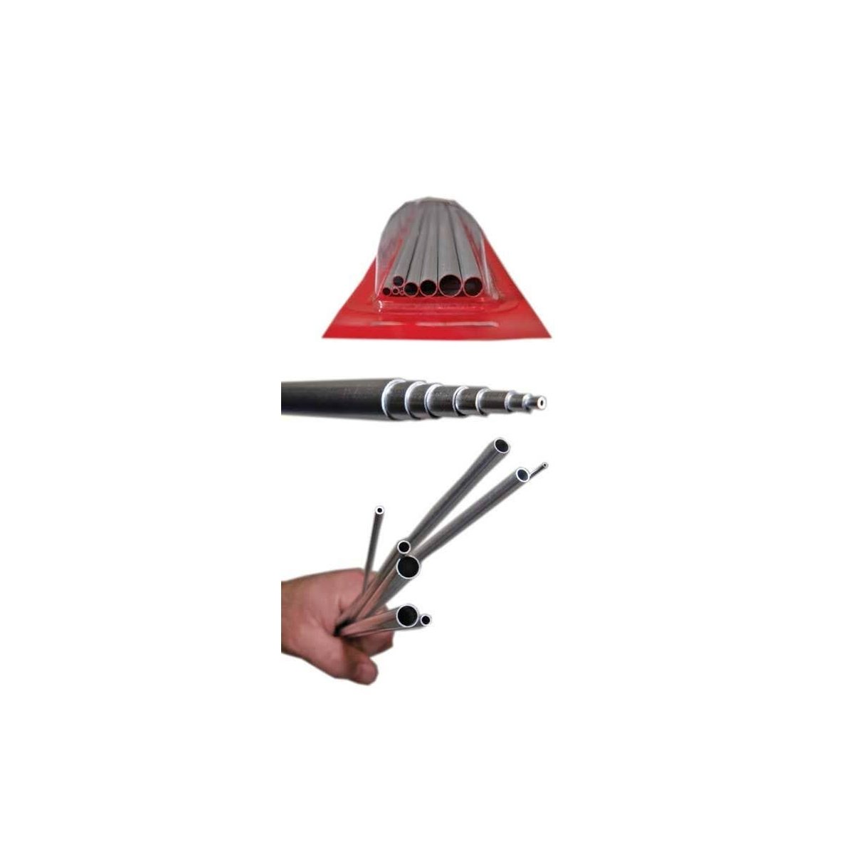 Telescopic Tubing Pack - 12` Long x .014` -- Aluminum 1/16 to 9/32` O.D., 8 Pieces, ALL, K & S Engineering 3403